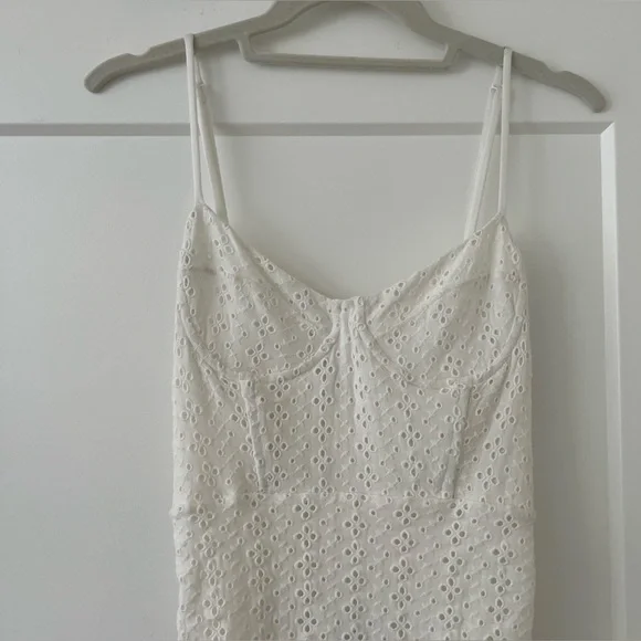 jonathan simkhai Moira Broderie Anglaise Midi Dress - Picture 6 of 7